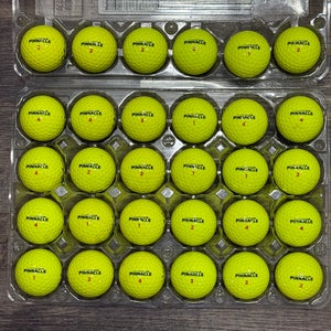 30 Pinnacle Distance / Rush Yellow Golf Balls - Mostly 5A Mint Condition