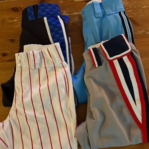 Women's Size 24 Boombah Game Pants -4 pairs (Used)