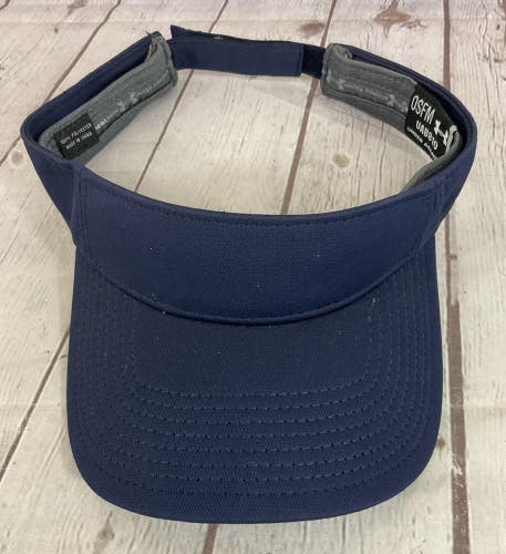 Under Armour UAB810 Adult's 100% Polyester Adjustable Visor Hat Navy Blue OSFM