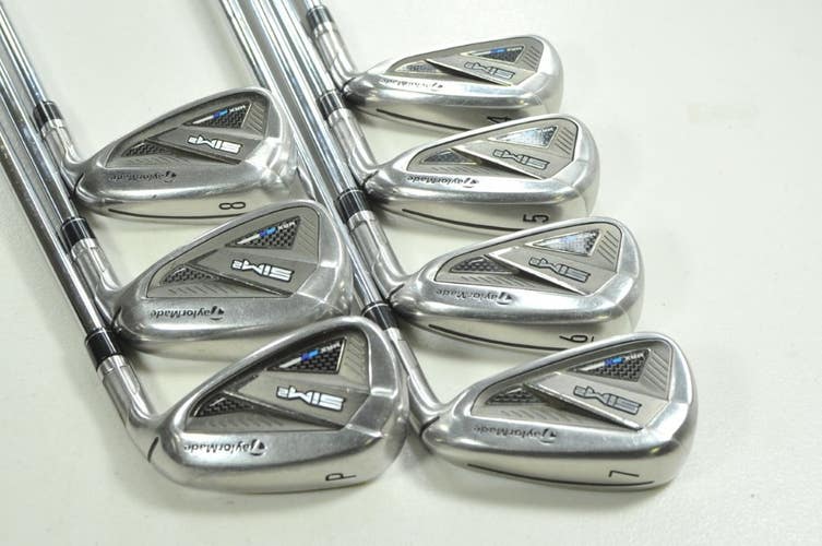 TaylorMade SIM2 4-PW Max Iron Set Stiff Flex Right KBS MAX MT 85g Steel # 205160