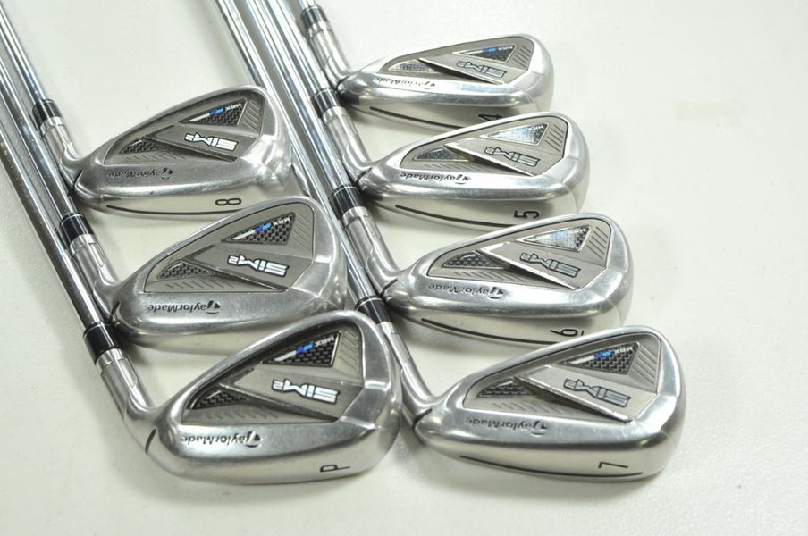 TaylorMade SIM2 4-PW Max Iron Set Stiff Flex Right KBS MAX MT 85g Steel # 205160