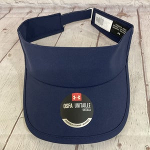 Under Armour 1295137 Women's 100% Polyester Adjustable Visor Hat Navy Blue OSFM