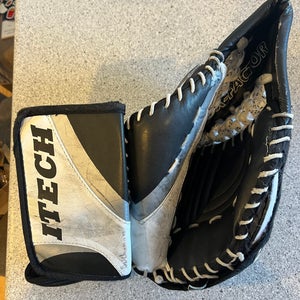 Itech Regular (Used) hockey goalie blocker and glove