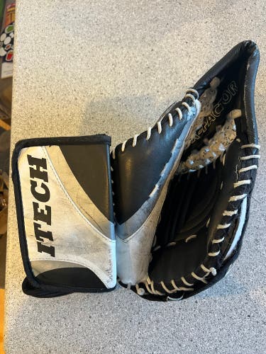 Itech Regular (Used) hockey goalie blocker and glove