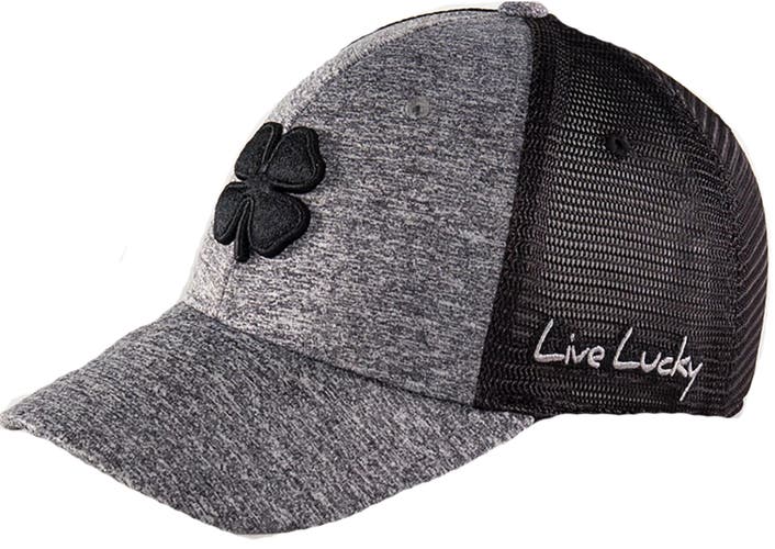 NEW Black Clover Lucky Heather Mesh Grey/Black Fitted Small/Medium Golf Hat/Cap
