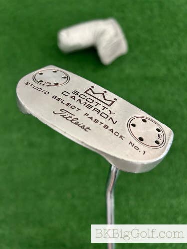 Titleist Scotty Cameron Studio Select Fastback No.1 34 Putter w Headcover