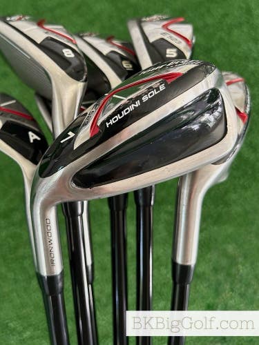 LH Tour Edge E523 Hybrid Iron Set 5-A / Tour Edge Hot Launch 55 Regular Graphite