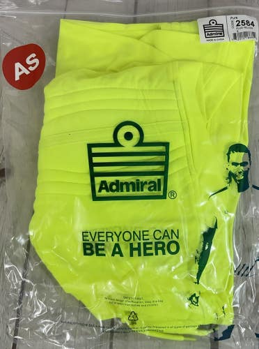 Admiral Pure Adult Small Goalkeepers Shorts Side Padding Adjustable Waist Yellow