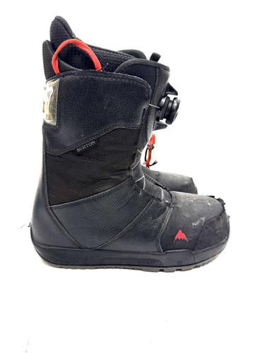 Used Burton PROGRESSION BOA Mens Snowboard Boots Black Senior 9.5 11860-S000300215