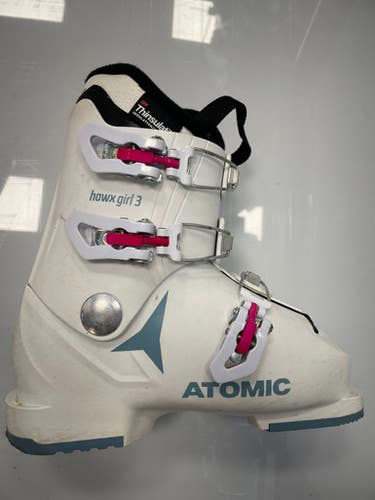 Used Atomic HAWX GIRL 3 Girls DH Ski Boot White 225 MP - J04.5 - W5.5 11860-S000300193