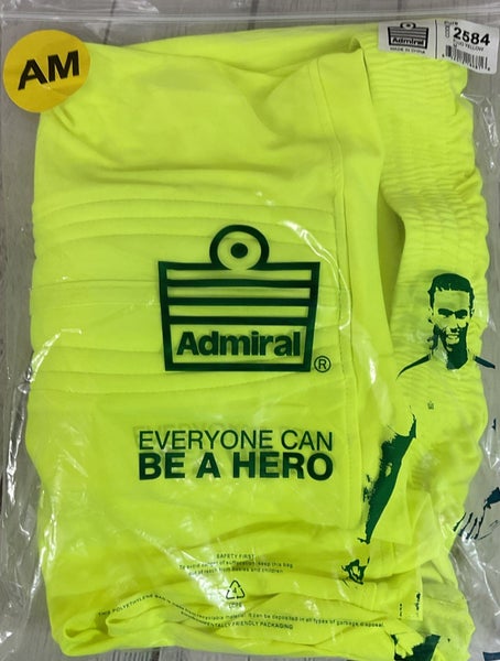Admiral Pure Goalkeepers Base Layer Shorts Adult Small Dual Thigh Padding Yellow