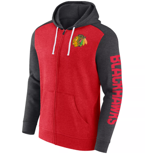 New Chicago Blackhawks Full Zip Red Hoodie - Fanatics - Medium