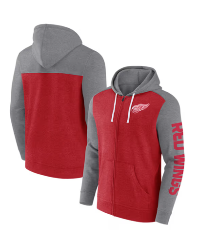New Detroit Red Wings Full Zip Red Hoodie - Fanatics - Medium
