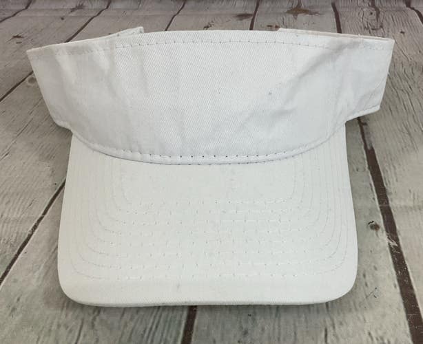 OC Outdoor Caps 104915 Adult's Adjustable Visor Hat White OSFM