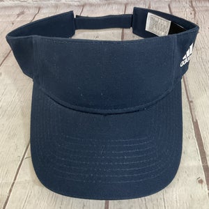 Adidas 119208 Adult's 100% Cotton Athletic Visor Hat Navy Blue OSFM