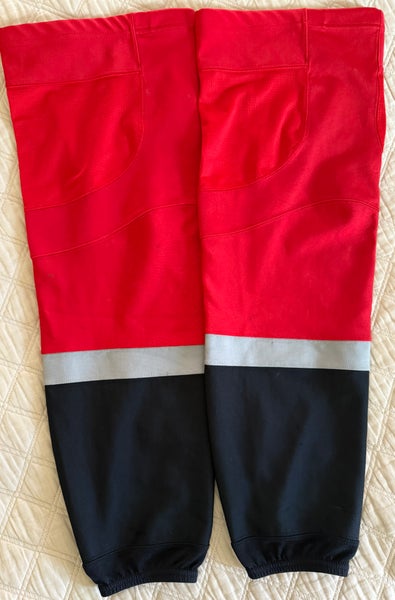 Pro Stock Reebok Edge AHL Game Used Socks (Black/Red/Gray)