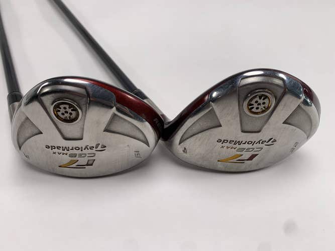 TaylorMade R7 CGB Max 3 & 4 Hybrid Set 19* 22* REAX SuperFast 55g Mens RH