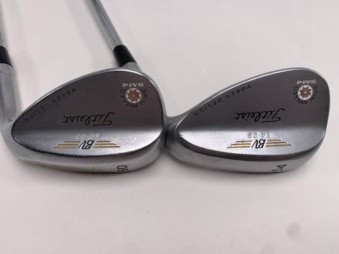 Titleist Vokey Spin Milled SM4 Chrome Wedge Set 54* 8 | 60* 7 Wedge Mens RH