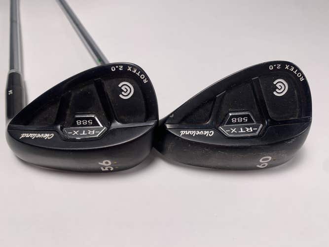 Cleveland 588 RTX 2.0 CB Black Satin Wedge Set 56* 14 | 60* 12 DG Wedge Mens RH