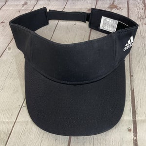 Adidas 119208 Adult's 100% Cotton Athletic Visor Hat Black OSFM
