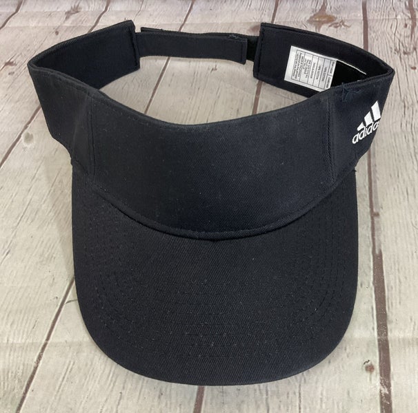 Adidas 119208 Adult's 100% Cotton Athletic Visor Hat Black OSFM