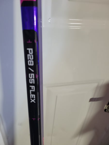 Intermediate purple and pink special edition Bauer Twitch Right Handed Hockey Stick P28 (New)