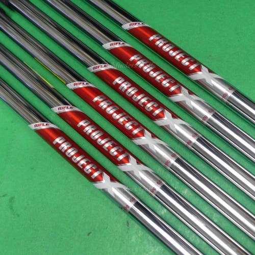 Project X Red Rifle 110g 6.0 .355 Stiff Pulled Steel Iron Shafts SET OF 6