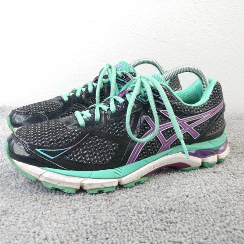 Asics GT 2000 3 Womens Size 9 Running Shoes T550N Black Purple Sneakers Low