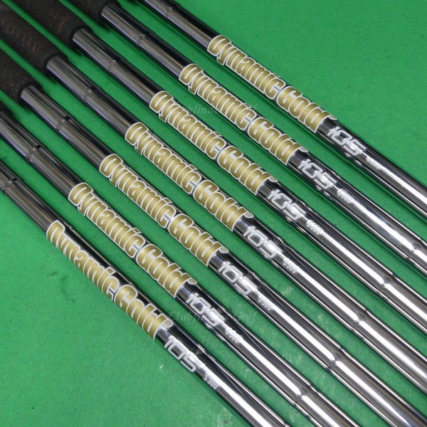True Temper Dynamic Gold 105 S300 .370 Stiff Pulled Steel Iron Shafts SET OF 7