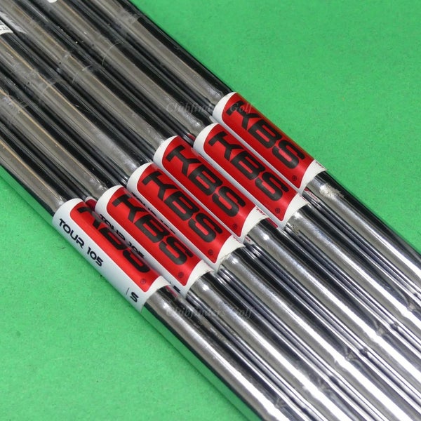 KBS Tour 105 .355 Stiff Flex Pulled Steel Iron Shafts SET OF 6