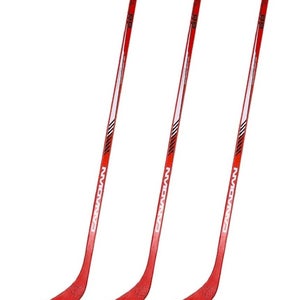 Canadian Chicago Red 1-Piece Wood Hockey Sticks - Senior | 70 Flex, P92 | 3 Pack