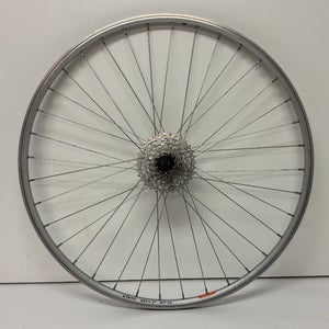 MT-20 8-Speed 36-Spoke Silver Aluminum 700C Rear Wheel GREAT Fast Shipping