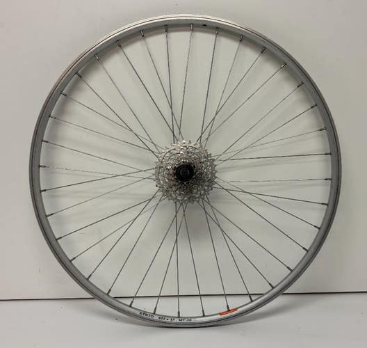 MT-20 8-Speed 36-Spoke Silver Aluminum 700C Rear Wheel GREAT Fast Shipping