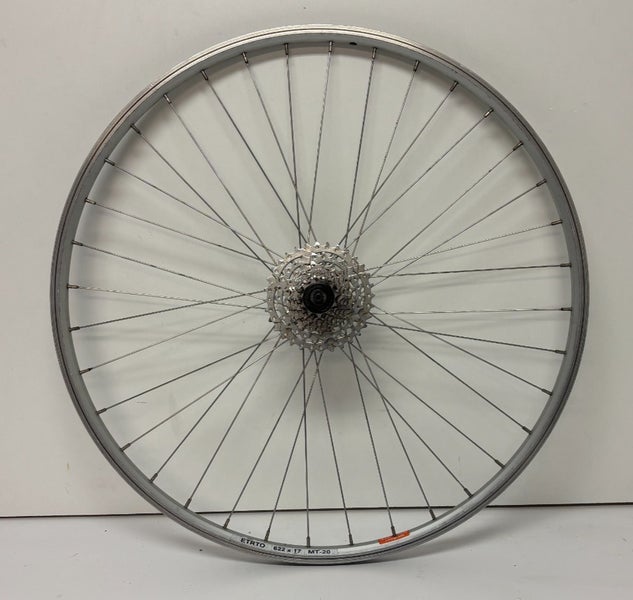MT-20 8-Speed 36-Spoke Silver Aluminum 700C Rear Wheel GREAT Fast Shipping