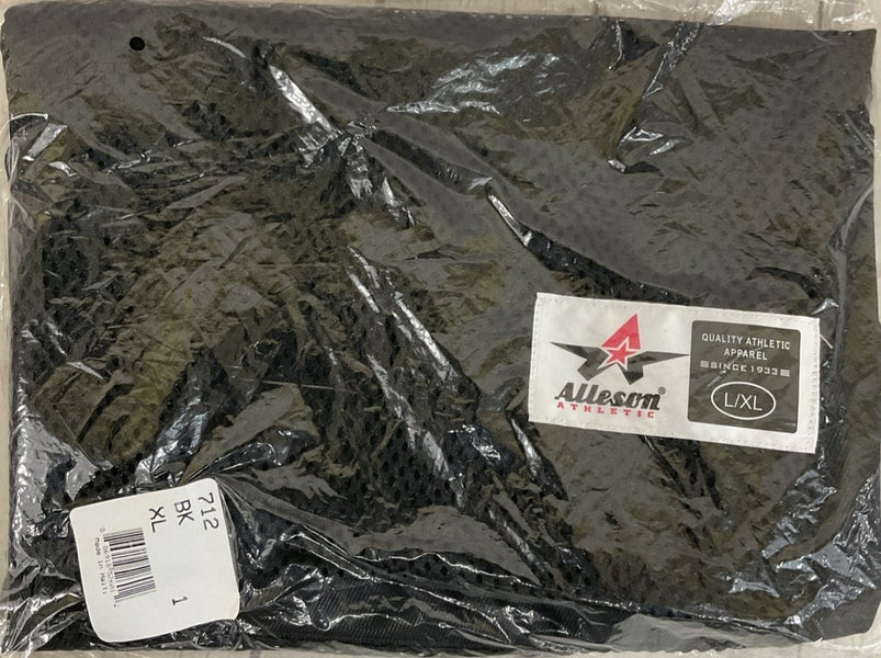 Alleson Athletic Mesh Football Jersey Extra Large Elastic Arm Sleeves Black