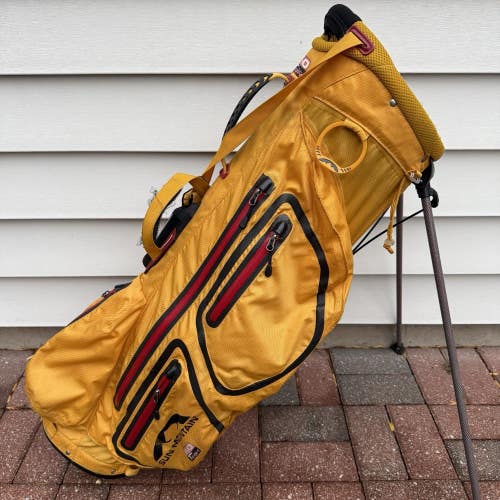 Sun Mountain H2o Tech Golf Stand Carry Bag 6 Way Dividers Yellow Black Red