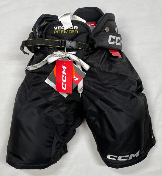 NEW CCM Tacks Vector Premier Player Pants, Junior Large, Black