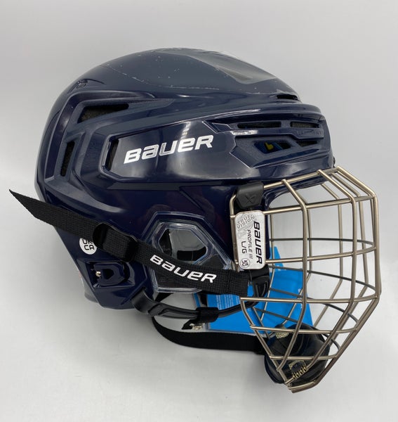 NEW Bauer Reakt 150 Helmet Combo, Navy, Large