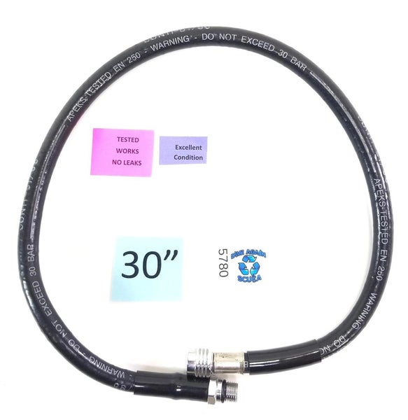 Apeks 30" Regulator Hose with 1/2" Threads Scuba Dive Diving Low Pressure #5780