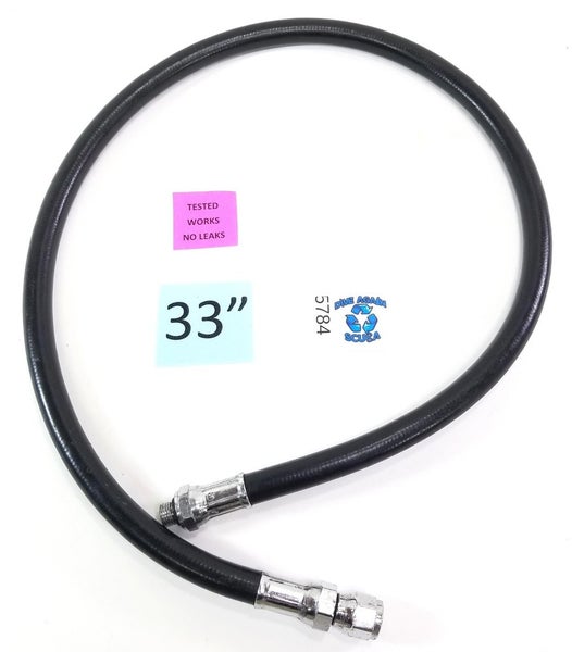 Dacor 33" High Pressure HP Hose Scuba Dive Computer SPG 3/8" Male Threads