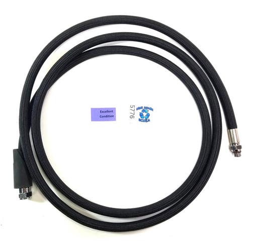 84" 7ft Braided 2nd Stage Scuba Dive Regulator Hose Standard 3/8" Male Threads