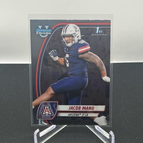 Jacob Manu Arizona Wildcats 2024 Bowman U Football 1st Bowman Base #81