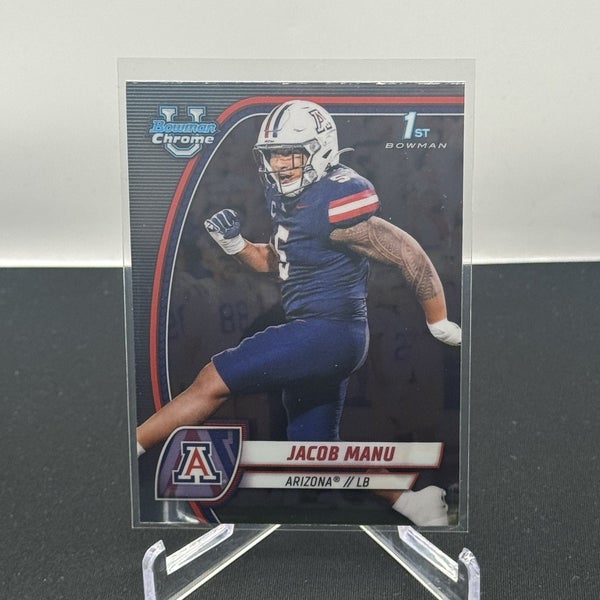 Jacob Manu Arizona Wildcats 2024 Bowman U Football 1st Bowman Base #81