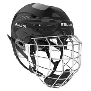 New Bauer Reakt 85 Helmet Combo, Black, Medium