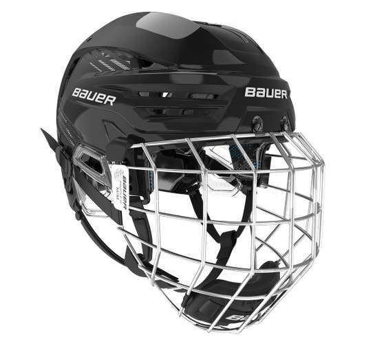 New Bauer Reakt 85 Helmet Combo, Black, Small