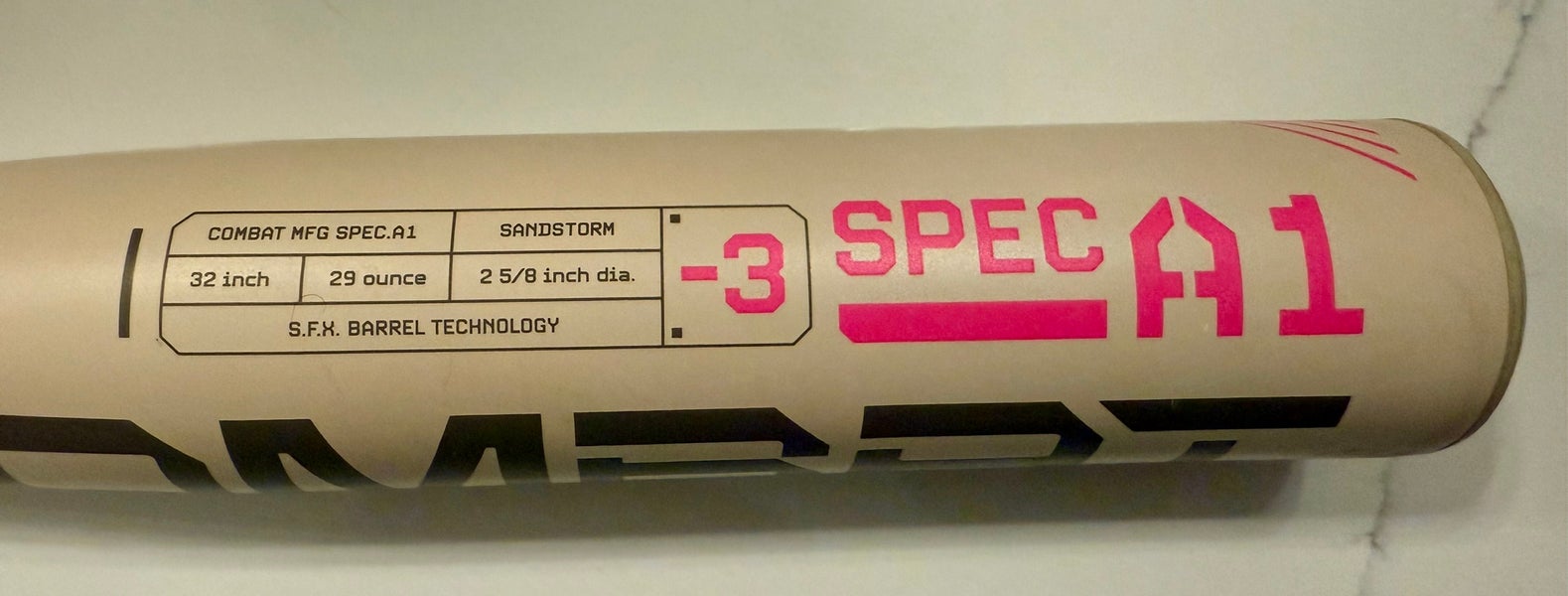 2025 Combat MFG Spec A1 Sandstorm Alloy BBCOR Certified Bat (-3) 32" (Used)