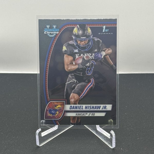 Daniel Hishaw Jr. Kansas Jayhawks 2024 Bowman U Football 1st Bowman Base #52
