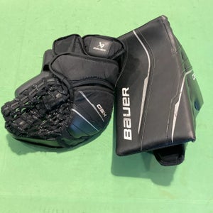 Used Youth Bauer GSX Regular Goalie Glove & Blocker