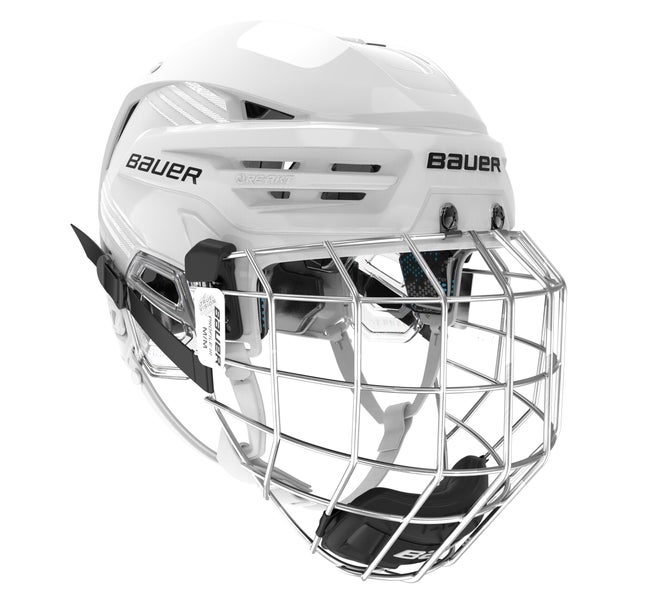 New Bauer Reakt 85 Helmet Combo, White, Large