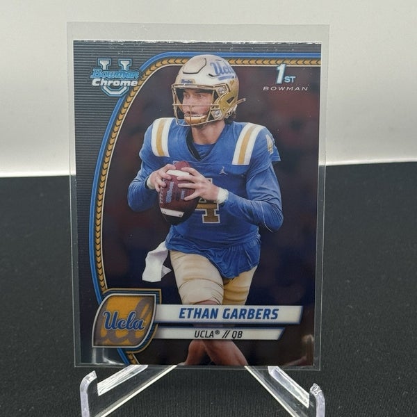 Ethan Garbers UCLA Bruins 2024 Bowman U Football 1st Bowman Base #72